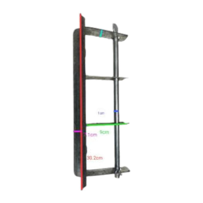 Towel rack with measurement markings on a white background Secondary Rack 2 Wire Galvanize Steel For Cable Management Electx Electrical Supply