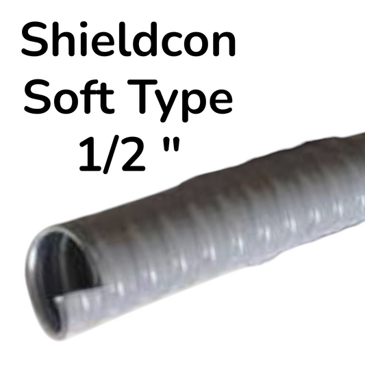 Shieldcon 1/2 Inches or 16.5mm Liquid Tight Metal Flexible Conduit Soft Type 50 Meters per Roll SMLTS12(50METERS) I Electx Electrical Supply