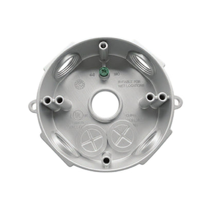Shieldcon 3/4 Inches Round Waterproof Box 5 Hole Powder Coated Aluminum SMRWB34
