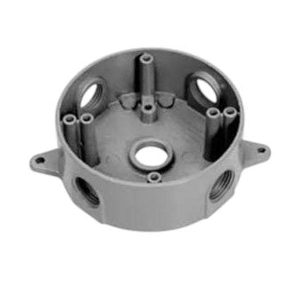 A gray cast metal plumbing fitting, likely a wall-mounted sink or drain assembly, shown on a plain white background.