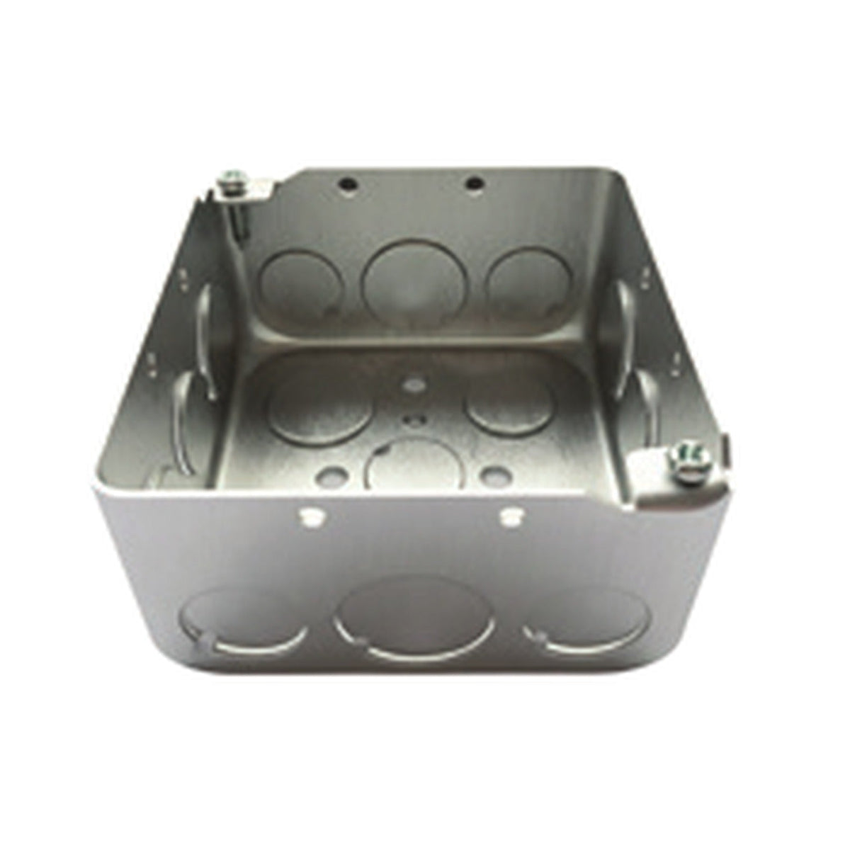 Shieldcon 4 11/16 Square Conduit Box G16 with Cover Option Galvanized Steel SMSB4116