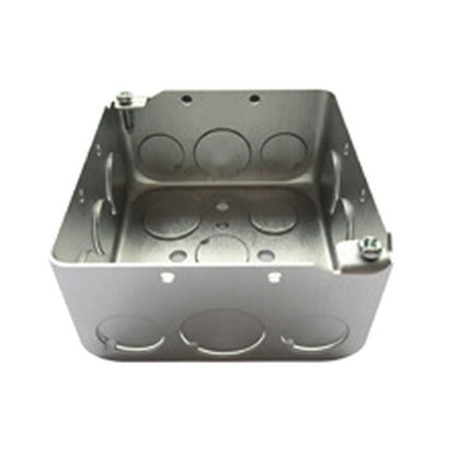 Shieldcon 4 11/16 Square Conduit Box G16 with Cover Option Galvanized Steel SMSB4116