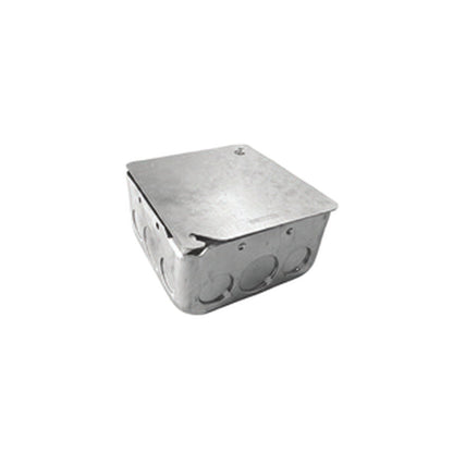 Shieldcon 4x4 Square Conduit Box G16 with Cover Option Galvanized Steel SMSB44