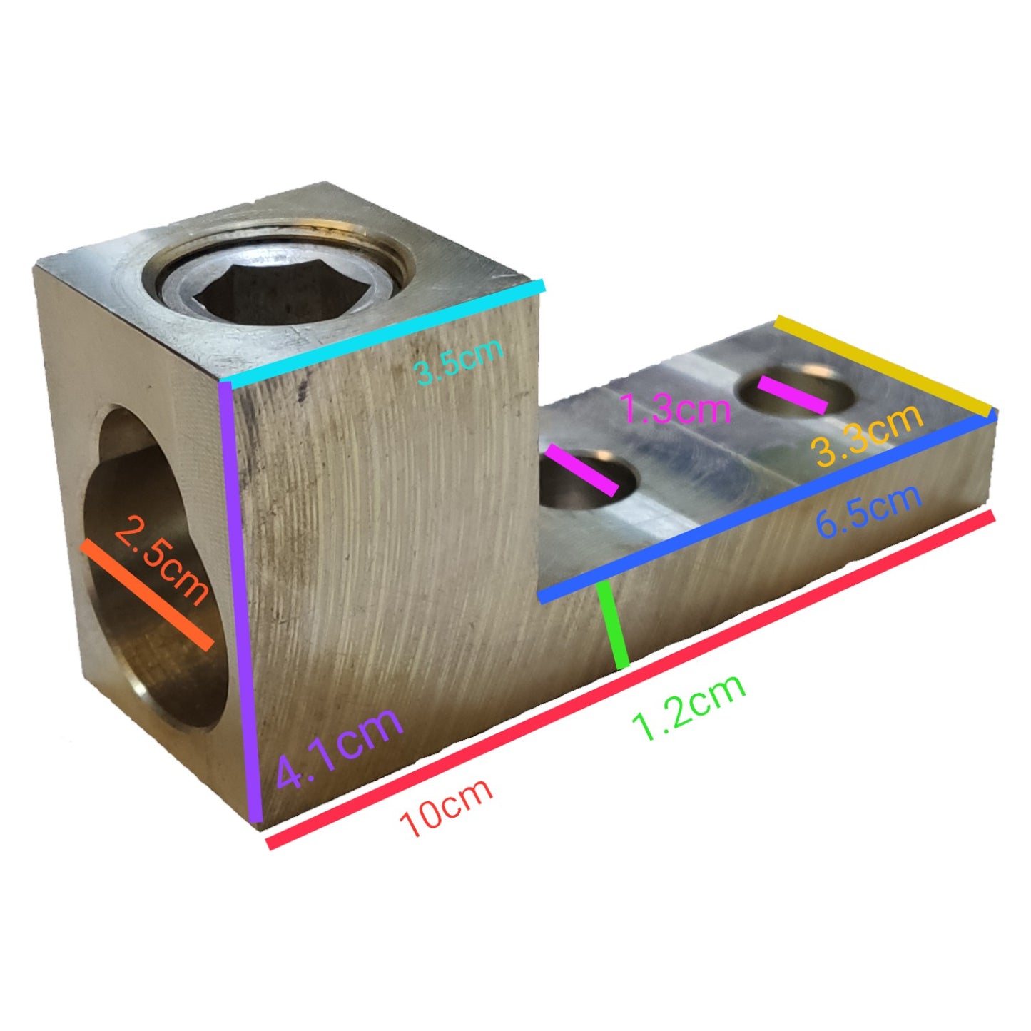 Shihilin Mechanical Lugs 1 Holes for Wire Size AWG 750MCM or 325mm Wire with 2 Stud Hole HTB500 Electx Electrical Supply