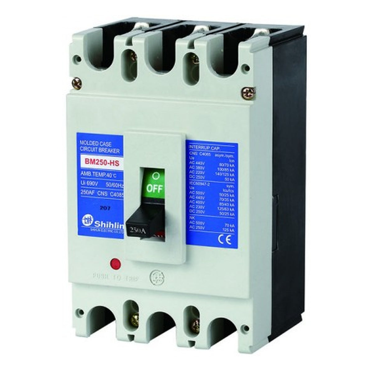 Shihlin BM250-HS Molded Case Circuit Breaker - Electx Electrical Supply