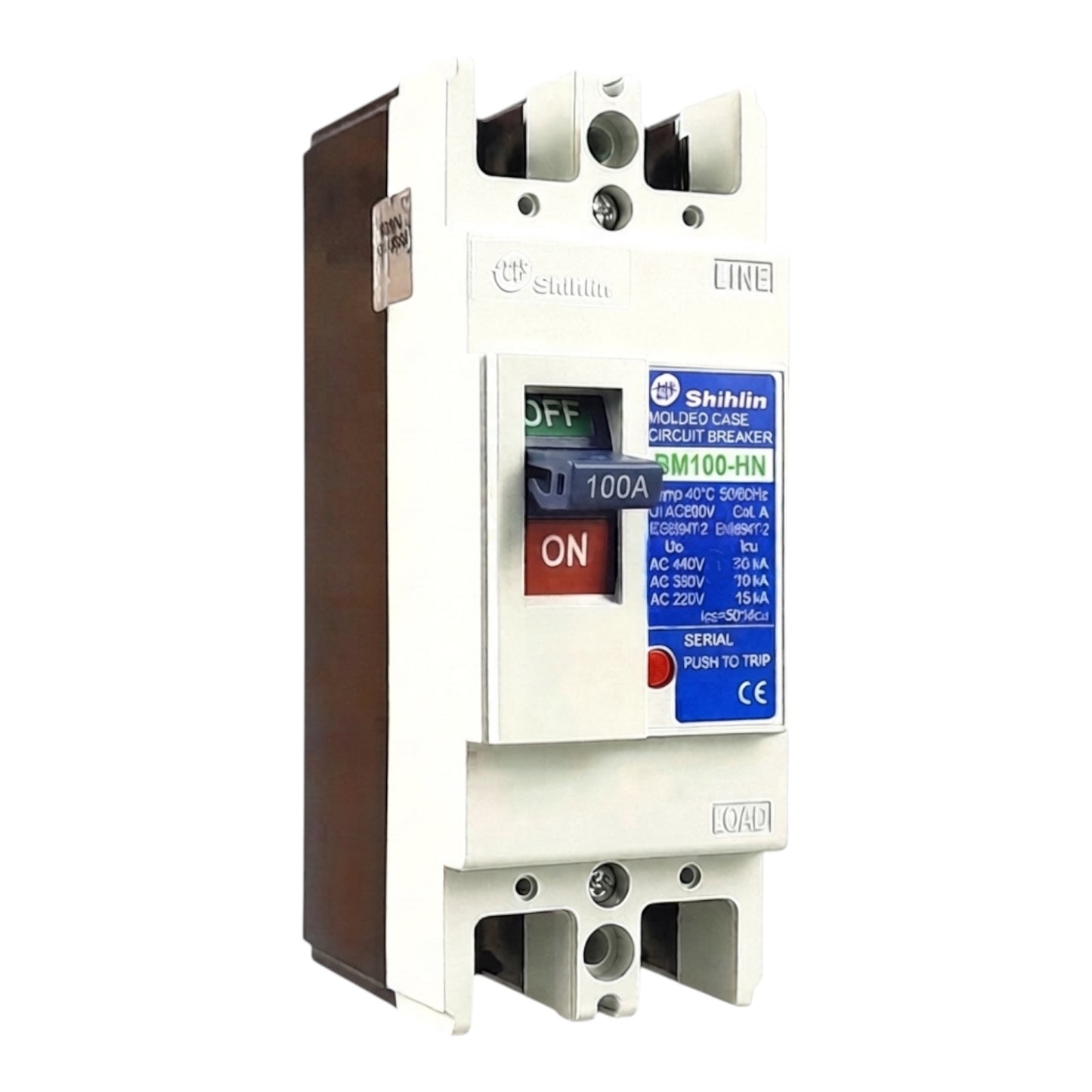 Shihlin 100A 2P Molded Case Circuit Breaker 25 KAIC 220V MCCB BM100HN2P100A
