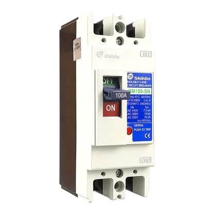 Shihlin 100A 2P Molded Case Circuit Breaker 25 KAIC 220V MCCB BM100SN2P100A