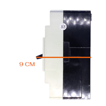 A replacement electronic component, likely a battery or module, shown from the side with a black and white plastic casing. An orange horizontal line indicates a dimension of 9 cm.