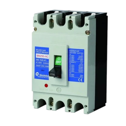 Shihlin 175A 3 Pole 250AF 30kA Industrial Earth Leakage Circuit Breaker ELCB BL250SN-3P175A
