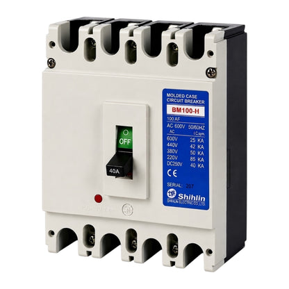 Shihlin 40A 4P Molded Case Circuit Breaker 85 KAIC 220V MCCB BM100H4P40A