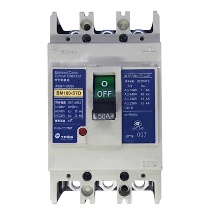 Shihlin 50A 3P Molded Case Circuit Breaker 50 KAIC 220V MCCB BM100STD3P50A