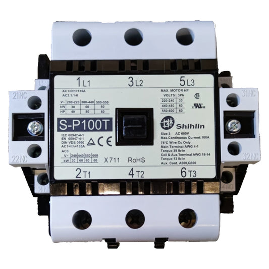 Shihlin contactor with technical specifications on a white background