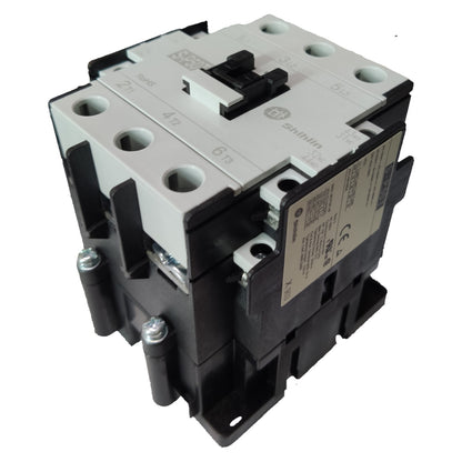 Electrical contactor on a white background