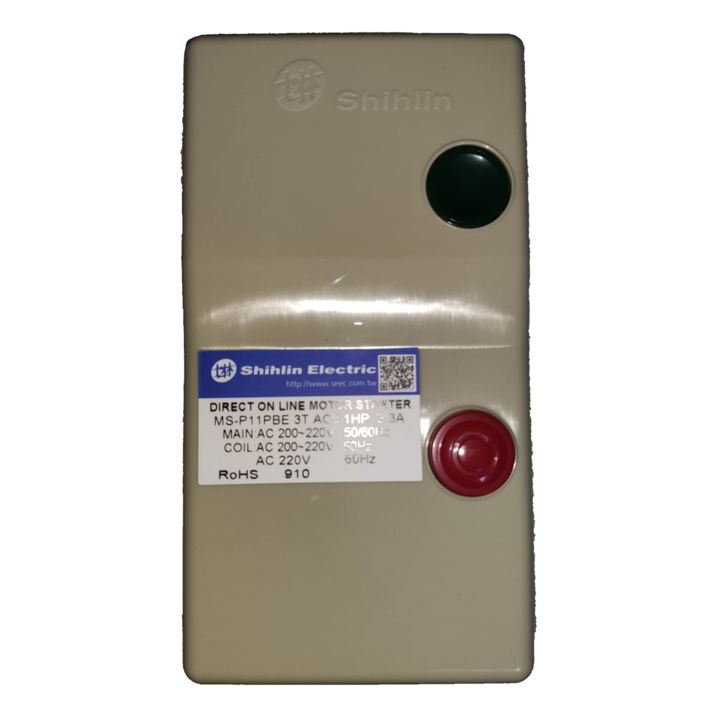 Shihlin Magnetic Starter 3.3A 1 HP 3 Phase 220V MS-P11PBE 2.5A 3.3A 4.1A