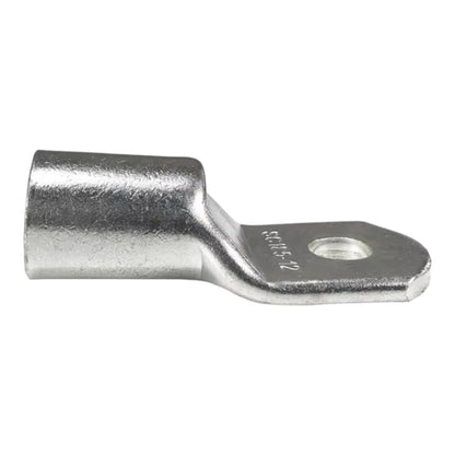 Metal terminal connector on a white background