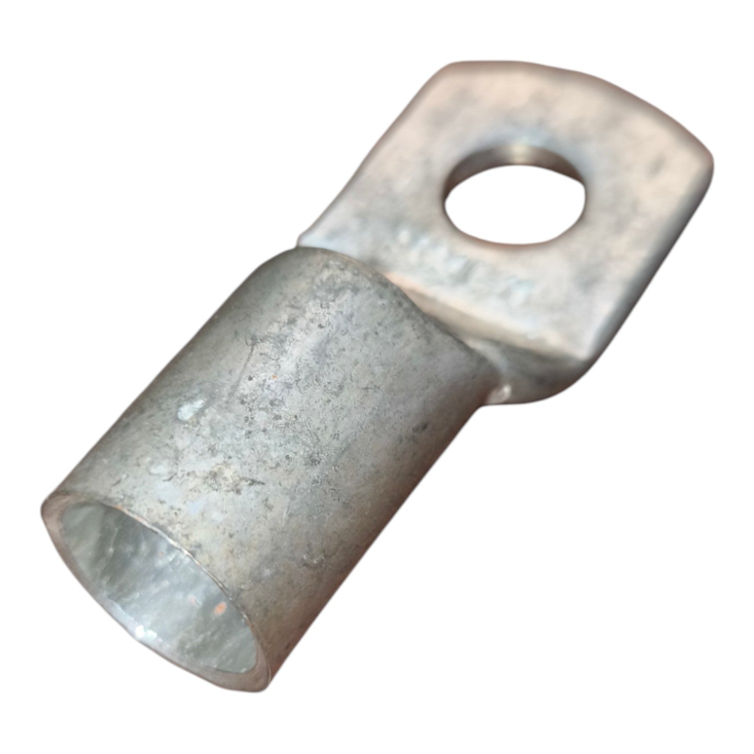 Metal wire connector on a white background