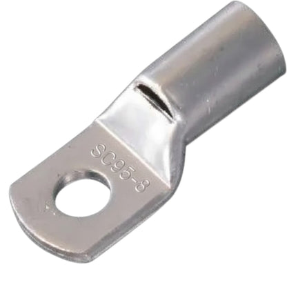 Metal electrical terminal with 'SC95-8' marking on a white background