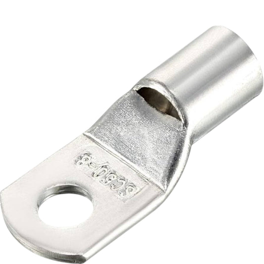 Metallic wire connector on a white background