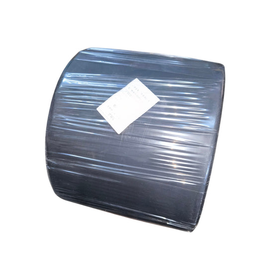 Roll of clear plastic wrap on a white background