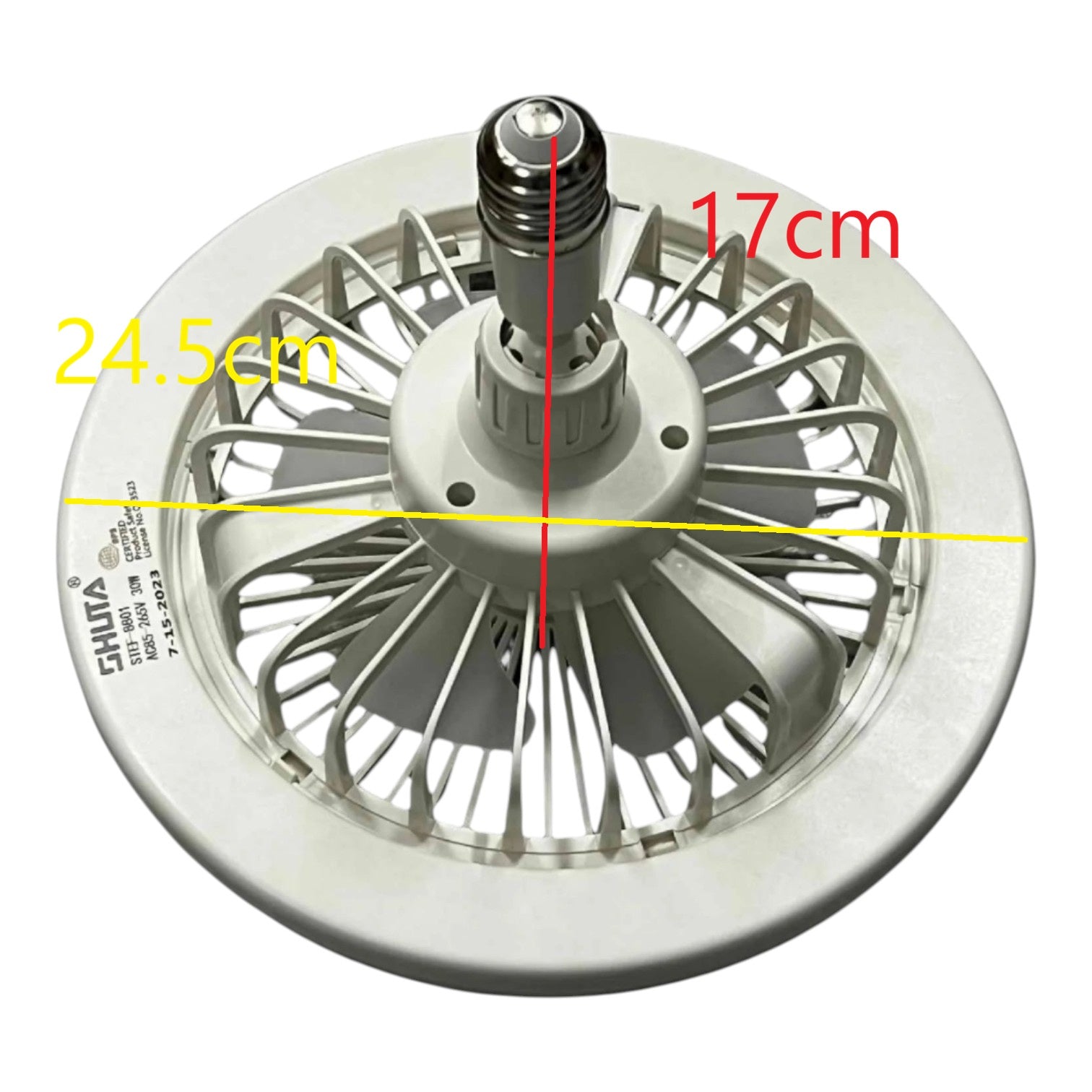Shuta 30W LED Light with Fan and Fragrance Scent 3 in 1 Daylight 6500K STEF-8801 30W GRAY Electx Electrical Supply