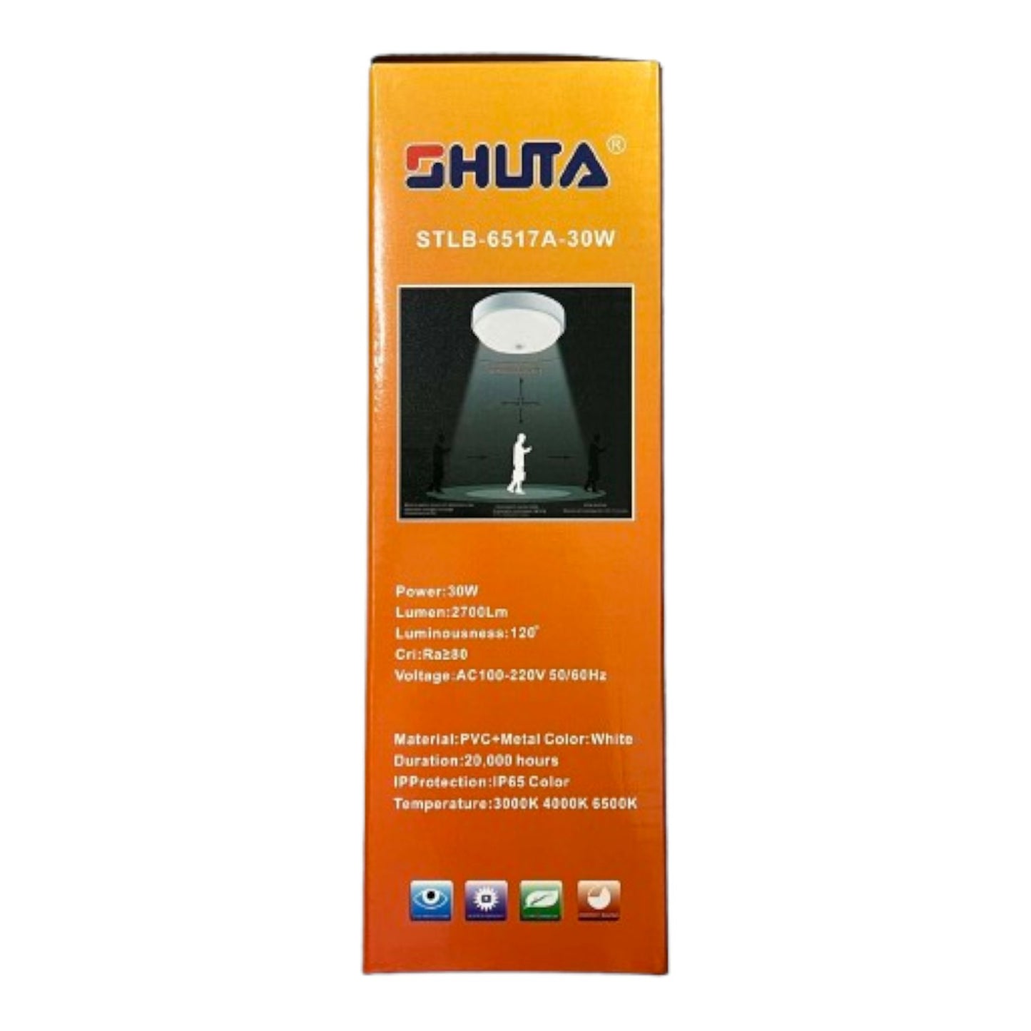 Shuta 30W Motion Sensor LED Lamp Round 220V Daylight 6500K STLB-6517A 30W Electx Electrical Supply 