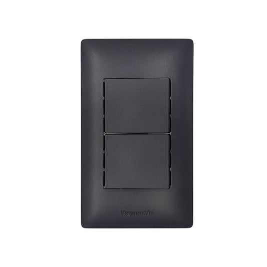 Panasonic 2 Gang 3 Way Switch 2 Device Slim Art Series Metallic Black WSAG6803MB-1/2XWSAG5522MB-5