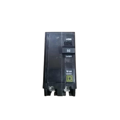 Square D 50A 2Pole 10 KAIC 220V Bolt On Circuit Breaker SE-QOB250