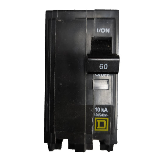 Square D 60A 2Pole 10 KAIC 220V Bolt on Circuit Breaker SE-QOB260
