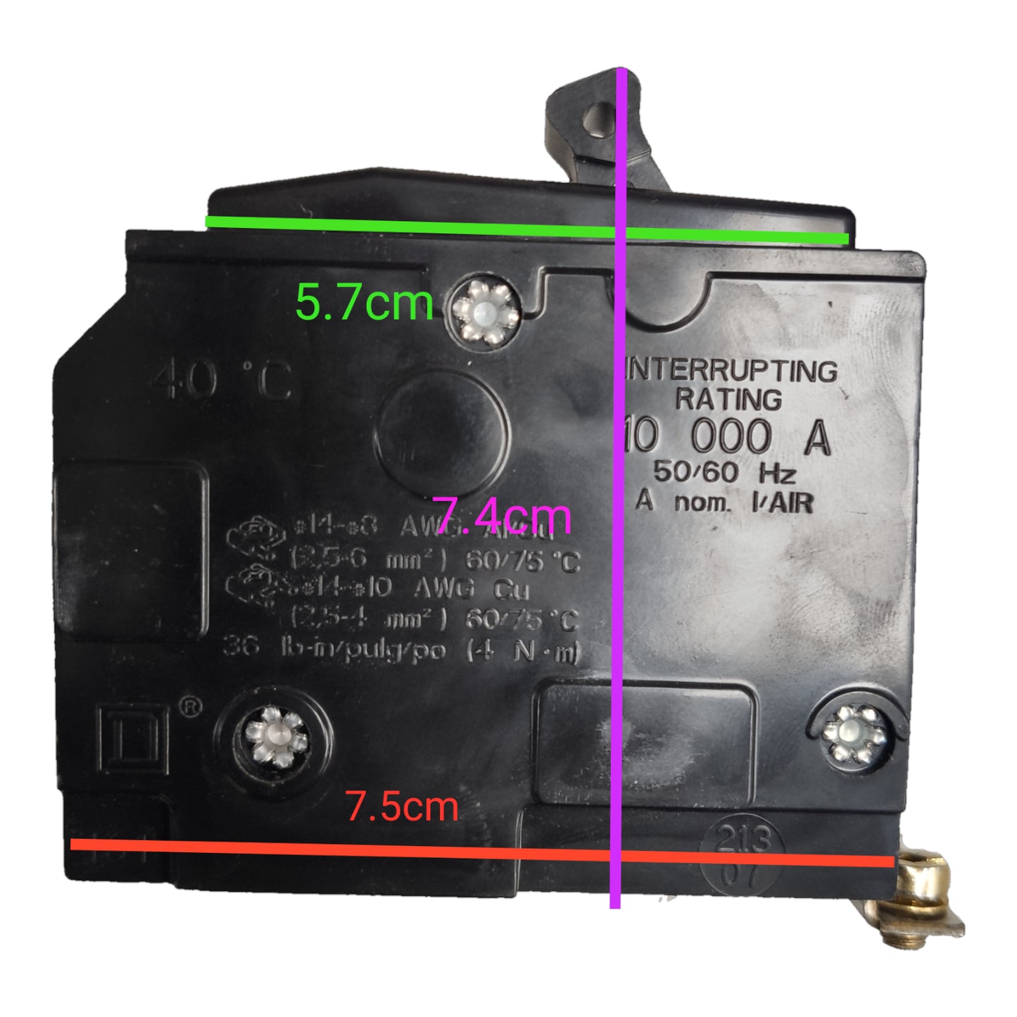Square D 60A 2Pole 10 KAIC 220V Bolt on Circuit Breaker SE-QOB260