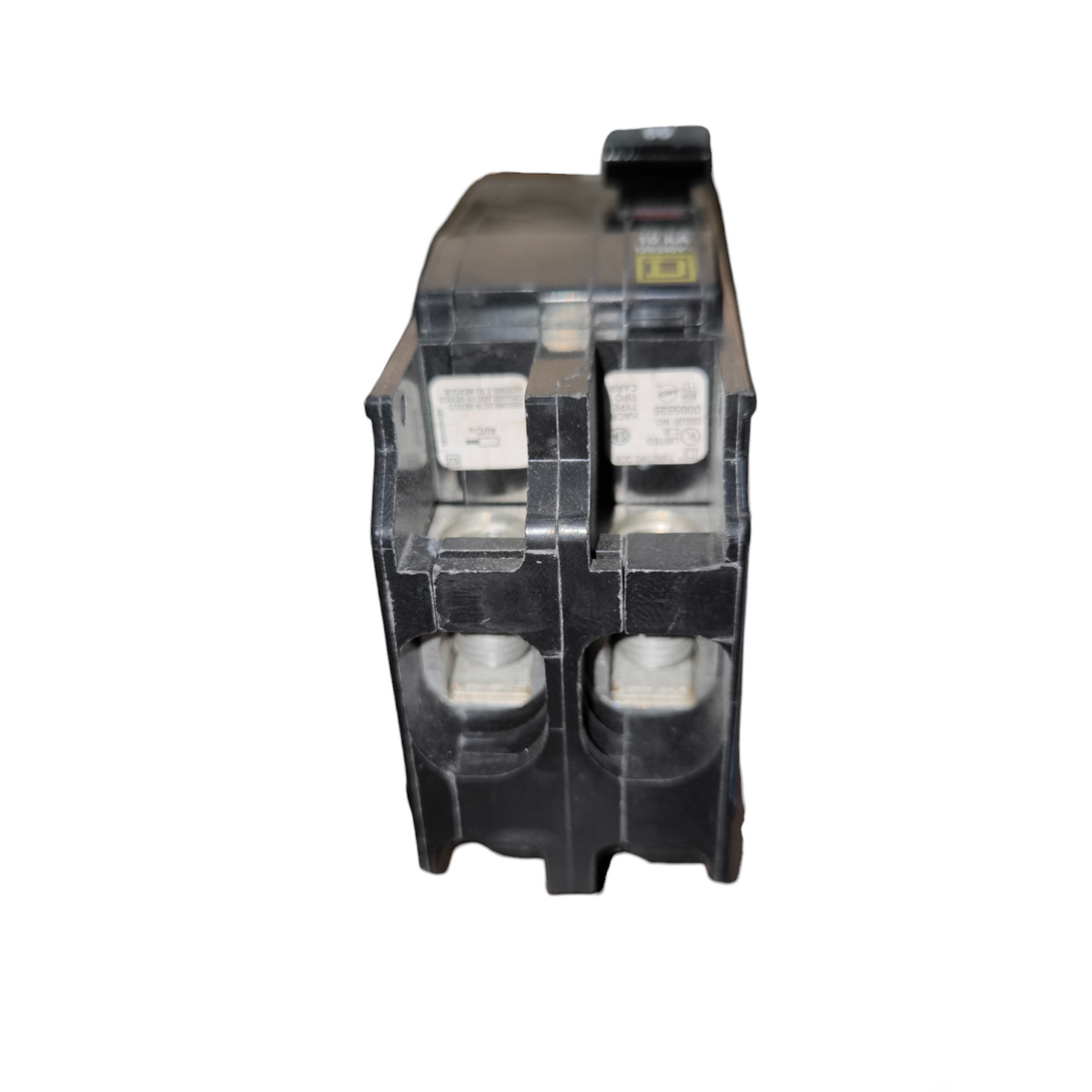 Square D 80A 2Pole Bolt On Circuit Breaker with durable black casing and clear labeling
