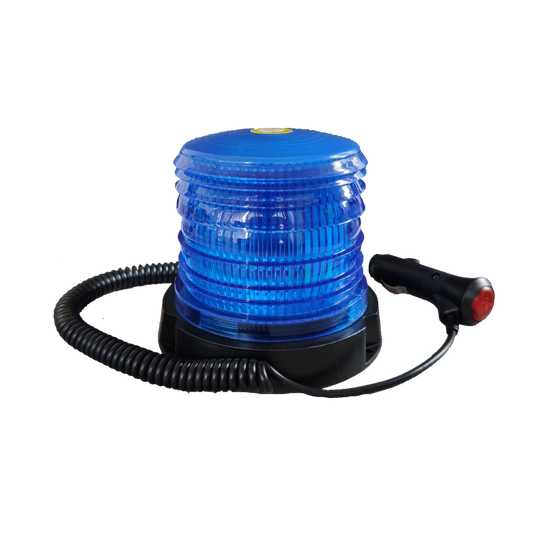 Sub Zero Blue Warning Light 10-30V DC with Coiled Power Cord for Emergency Signaling