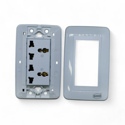 Surer Duplex Universal Outlet with Ground 10A 250V 1336 Electx Electrical SUpply
