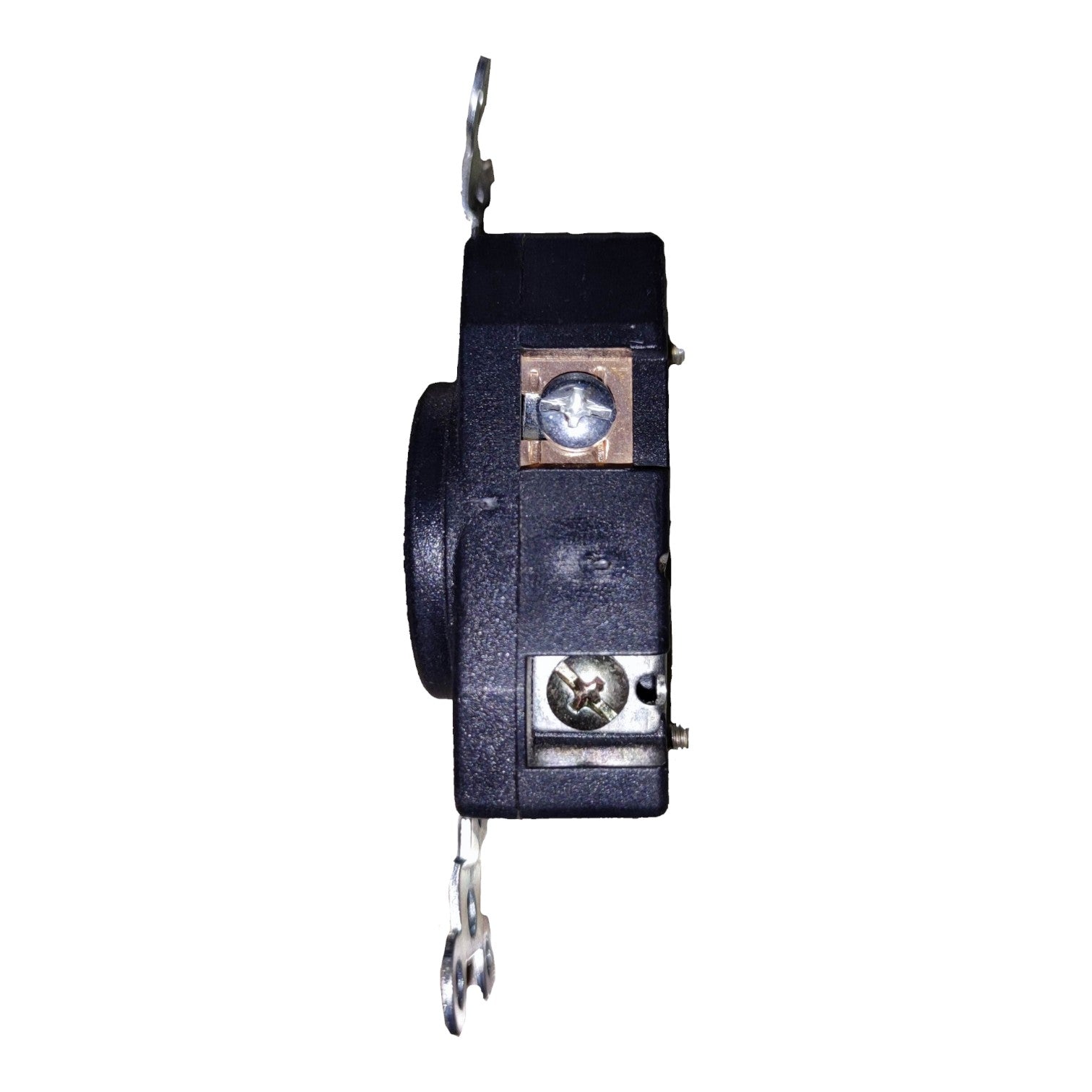 Black mechanical component with metal hooks on a white background Surer 15A 125V Twist Lock Outlet 2P+E L5-15R 162 Twist to Lock Outlet Electx Electrical Supply