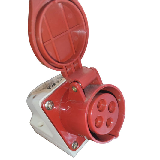 Surer 16A 3P+E Industrial Outlet 6h 4P 380-415V Wall Type IEC309-2 114 1913 - front view
