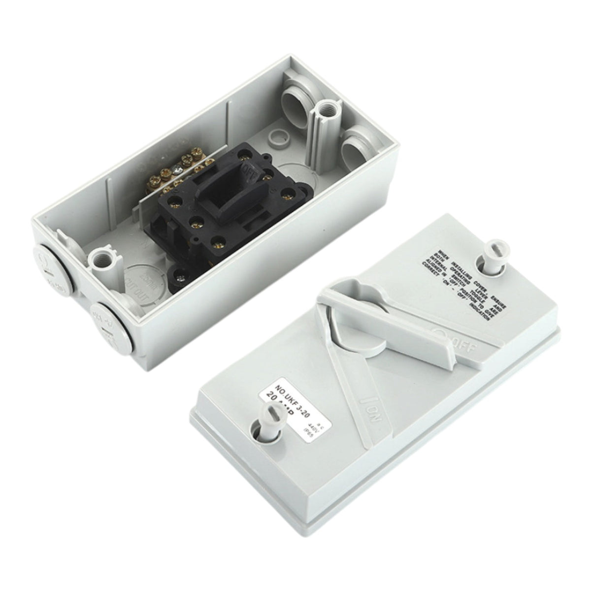 Surer 35A 3Pole Weatherproof Isolator Switch 440V IP65 No.2984 Electx Electrical Supply