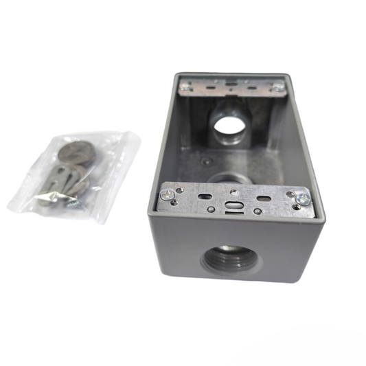 Surer Marine Utility Box 2x4 Top x Side Hub and Bottom Hub electrical enclosure box with mounting accessories