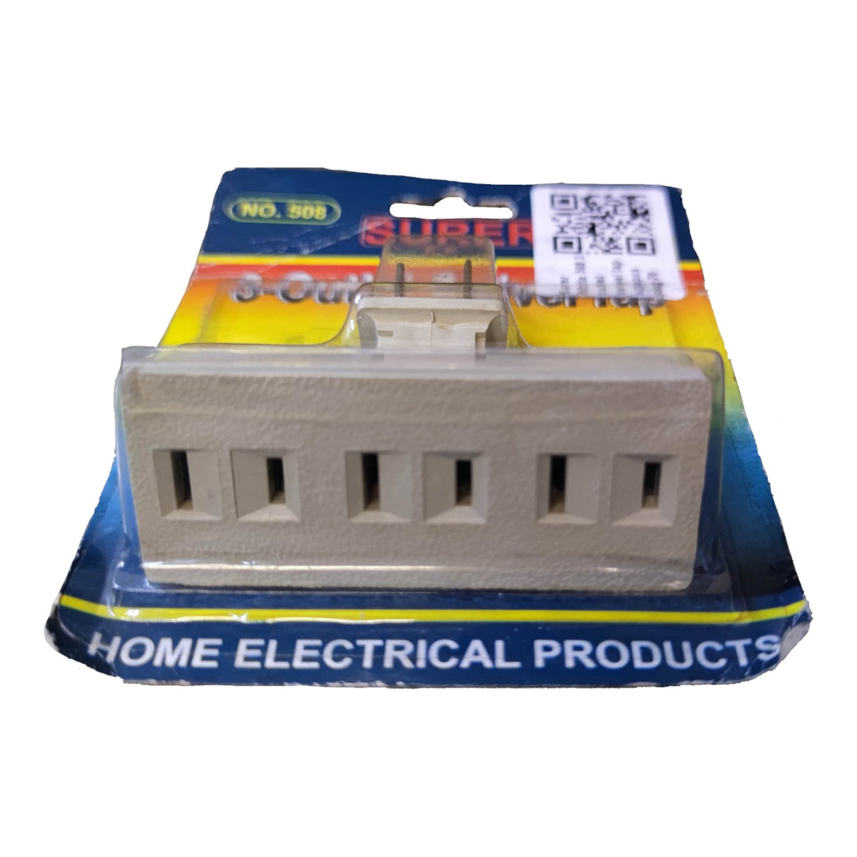A 5-pin beige plastic breadboard plug on its original blue and yellow retail blister card packaging, labeled 'SUPER 5 PIN PLUG'.