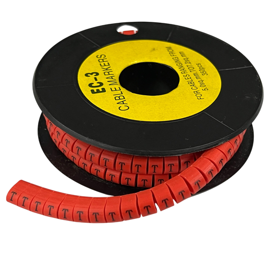 Grippes (T) Cable Marker Red 5.0mm to 7.2mm 350pcs