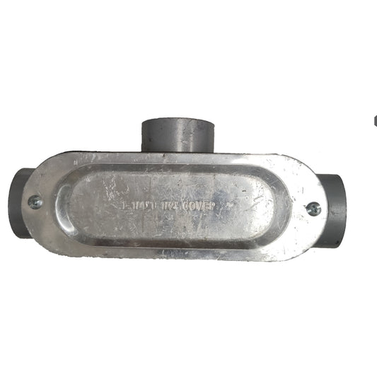 Metallic valve or fitting on a white background