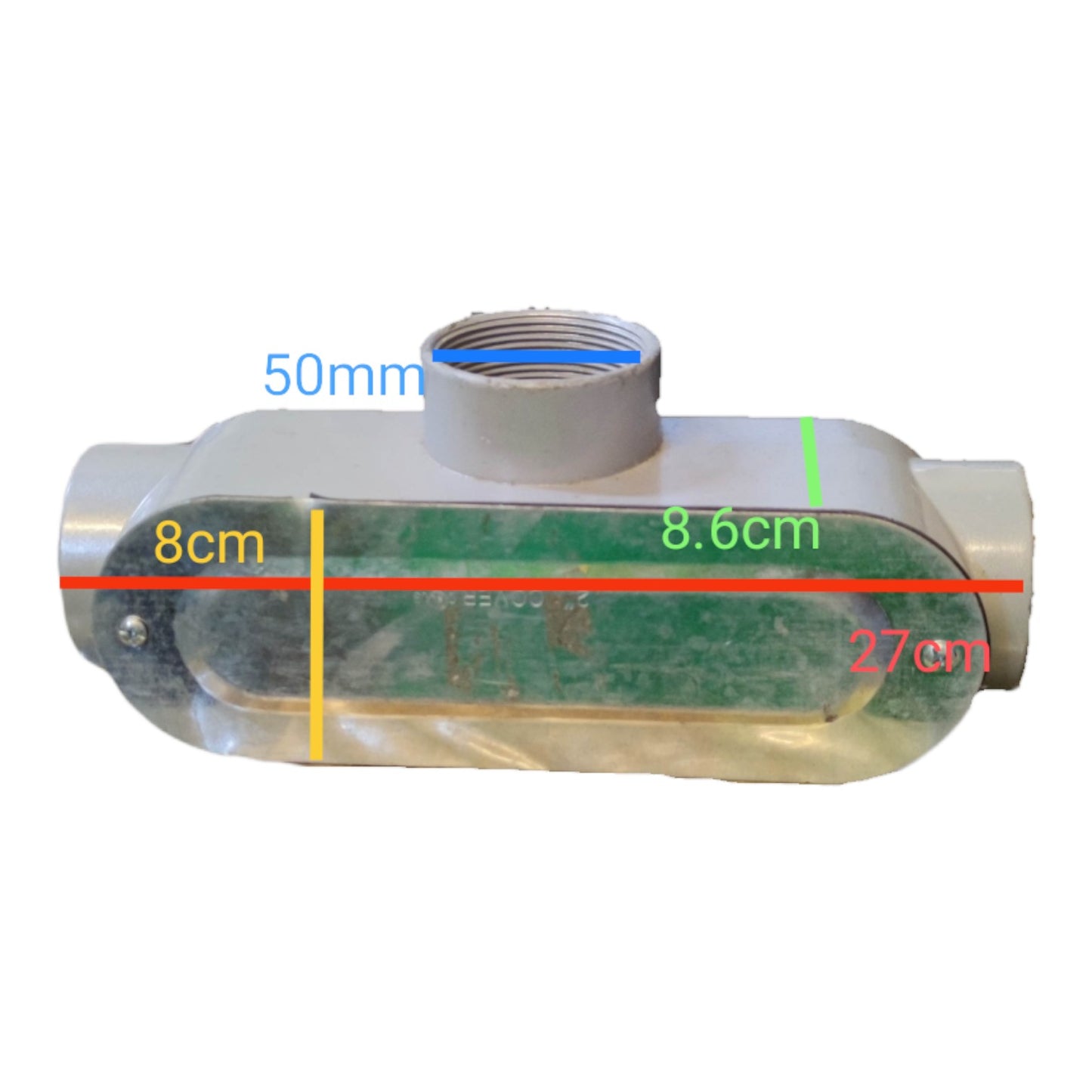 Measurement chart with dimensions labeled on a white background