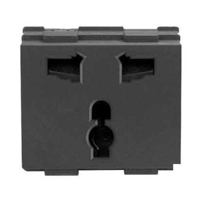 T&J 16A 250V Universal Socket Module Matt Black W8318 SBL