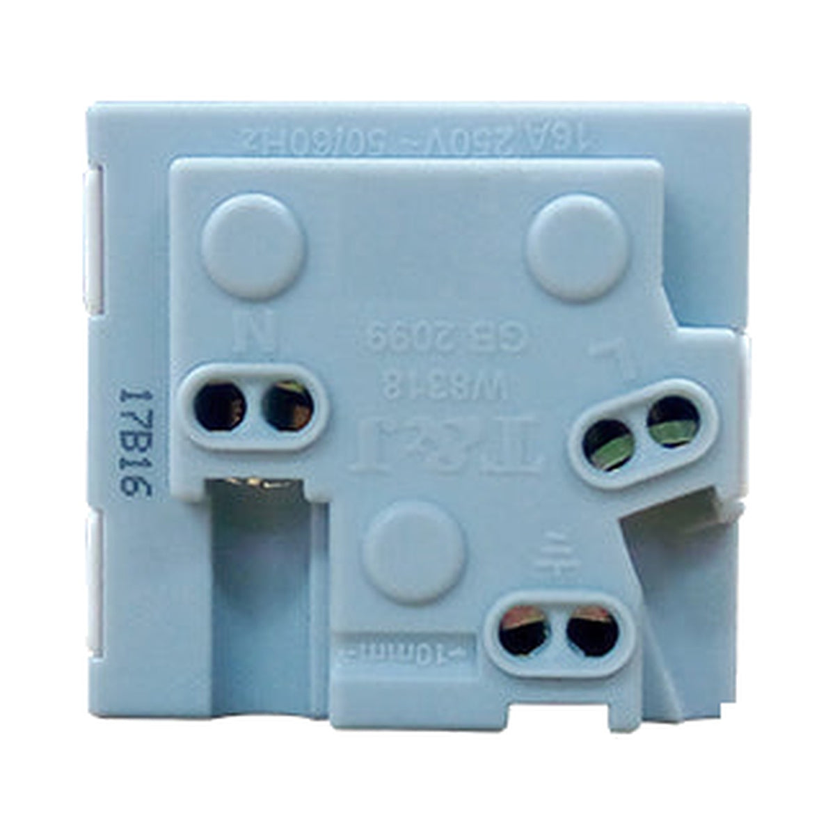 T&J 16A 250V Universal Socket Module Matt Black W8318 SBL
