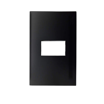 T&J 1 Gang Plate with Mounting Bracket Matt Black W1111-HSBL