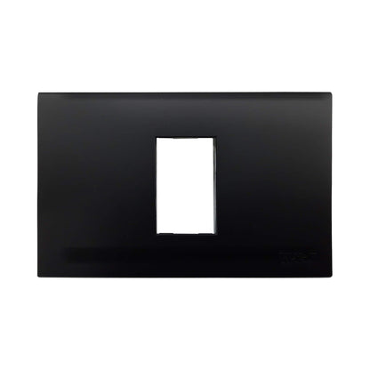 T&J 1 Gang Plate with Mounting Bracket W1111-H Matt Black