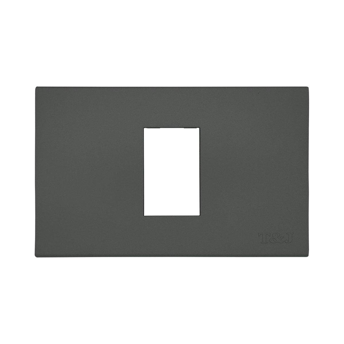 T&J 1 Gang Plate with Mounting Bracket W1111-H Matt Gray