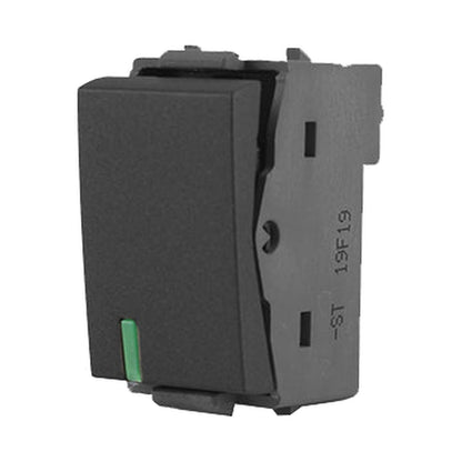 T&J 1 Way 16AX 250V Switch Matt Black W2711 SBL