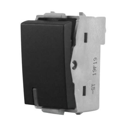 T&J 1 Way 16AX 250V Switch with Blue LED Matt Black W2711L SBL