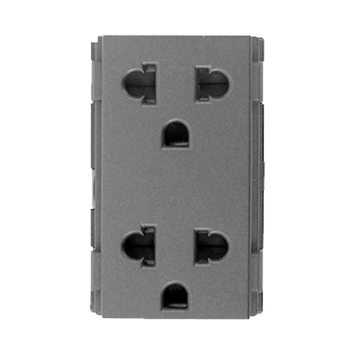 T&J 2 Gang 16A 250V Euro American Socket Module Matt Gray W8416V2 MSB