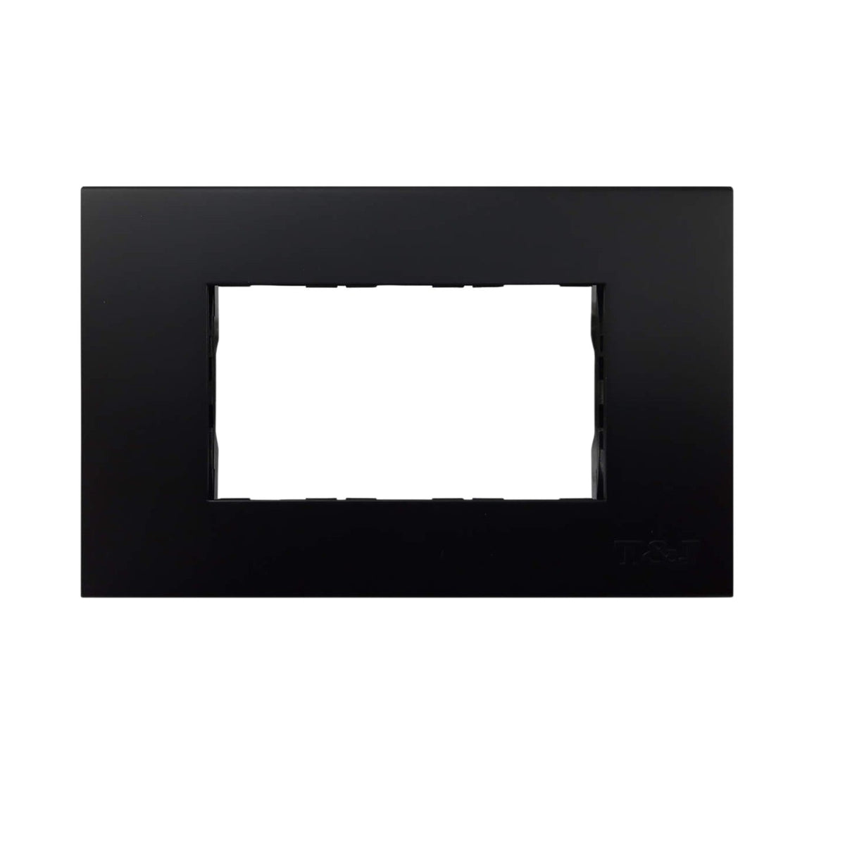 T&J 3 Gang Plate with Mounting Bracket Matt Black W1113-HSBL