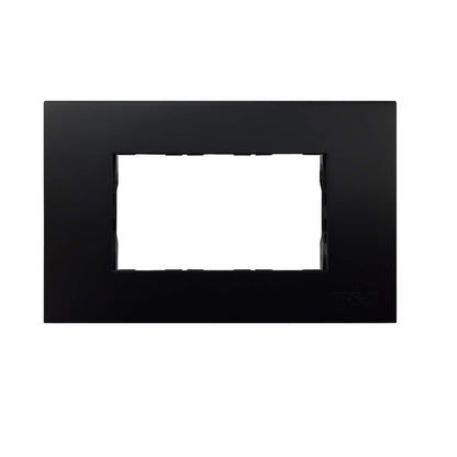 T&J 3 Gang Plate with Mounting Bracket Matt Black W1113-HSBL